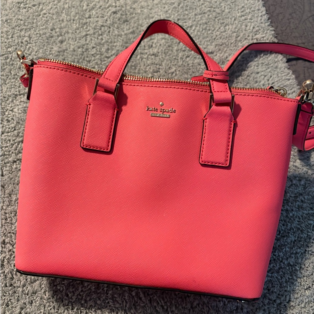 Kate Spade Pink Satchel with Gold Hardware
